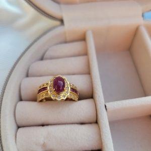 18k gold ruby ring